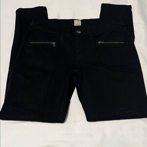 ecru Starkey Skinny Zip Pants